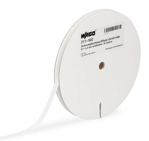 MARCADOR TERMOCONTRAIBLE DE CONDUCTORES 0,75-1 MM² (19-18 AWG); BLANCO X 1 METRO; PARA SMART PRINTER (WAG101038 / 211-501)