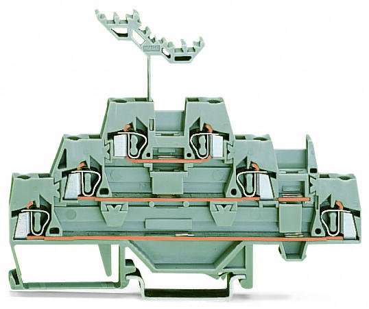 BORNA DE TRES PISOS; BORNA DE PASO/PASO/PASO, C.MAX 20A, SECCION 2,5MM2, 28-12 AWG (WAG100287 / 280-549)