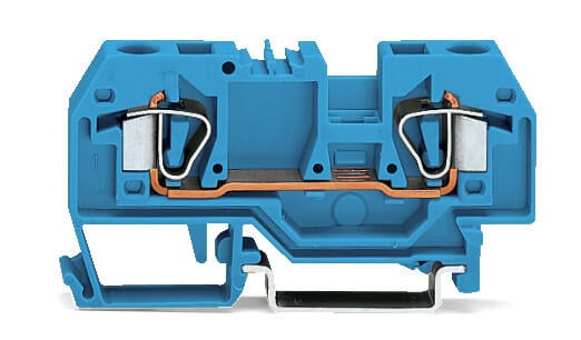 BORNA DE PASO 2 CONDUCTORES AZUL; APLICACIONES EX I, C.MAX. 41A, SECCION 6MM2, 24-10AWG (WAG100374 / 282-904)