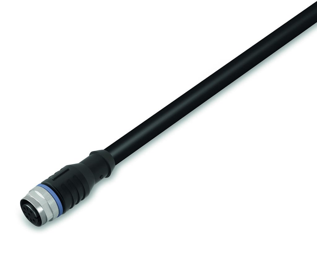 CABLE SENSOR-ACTUADOR; 4 POLOS; CONECTOR HEMBRA M12 AXIAL; EXTREMO ABIERTO; 5 M (WAG100551 / 756-5301/040-050)