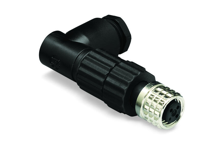 CONECTORES CABLE DE SENSORES Y ACTUADORES; 3 POLOS; CONECTOR HEMBRA M8 ANGULAR (WAG100563 / 756-9115/030-000)