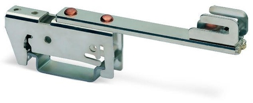 [WAG100641] SOPORTE BARRA COLECTORA CU 10 MM X 3 MM, ACODADO; EN UN LADO, RECTO; ENCLAVABLE SOBRE DIN 35 (WAG100641 / 790-300)