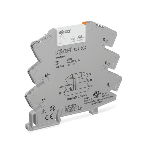 [WAG100673] ZOCALO RELE MINIATURA INDICACION DE; POR CADA INVERSOR (1U); 24 VDC (WAG100673 / 857-304)