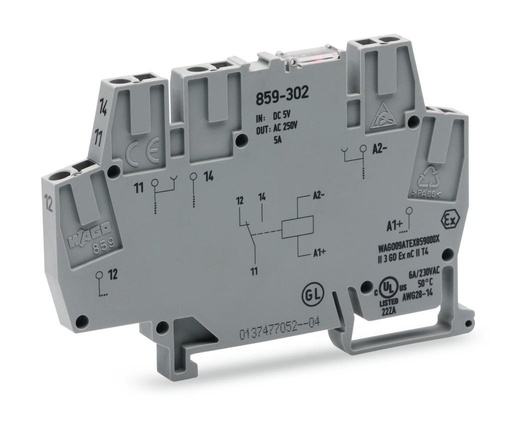 [WAG100690] MODULO RELE MINIATURA INDICACION DE; POR CADA INVERSOR (1U); 24 VDC (WAG100690 / 859-304)