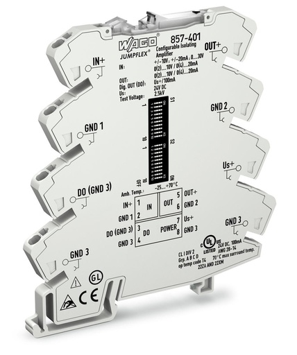 [WAG100917] AMPLIFICADOR DE AISLAMIENTO UNIVERSAL, IN: CORRIENTE-VOLT CONFIGURABLE, OUT: UNIVERSAL CONFIGURABLE (WAG100917 / 857-401)