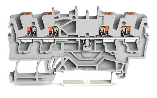 [WAG101036] BORNA DE PASO 4 CONDUCTORES CON TECLA DE ACCIONAMIENTO C.MAX 24A, SECCION 2,5MM2, 28-12 AWG (WAG101036 / 2202-1401)