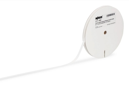 [WAG101039] MARCADOR TERMOCONTRAIBLE DE CONDUCTORES 1-2,5 MM² (18-14 AWG); BLANCO X 1 METRO; PARA SMART PRINTER (WAG101039 / 211-502)