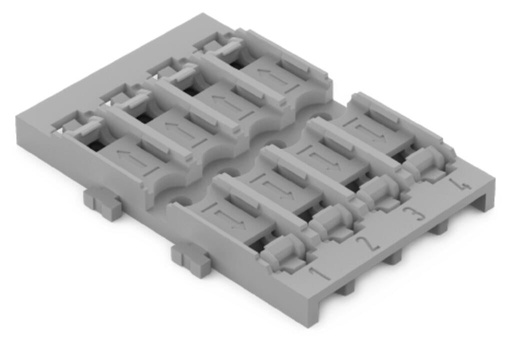 [WAG101193] ADAPTADOR DE FIJACION 4 POLOS PARA BORNA DE CONEXION EN LINEA CON PALANCA COLOR GRIS (WAG101193 / 221-2524)