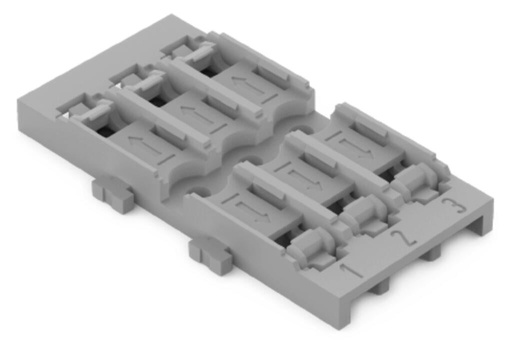 [WAG101194] ADAPTADOR DE FIJACION 3 POLOS PARA BORNA DE CONEXION EN LINEA CON PALANCA COLOR GRIS (WAG101194 / 221-2523)