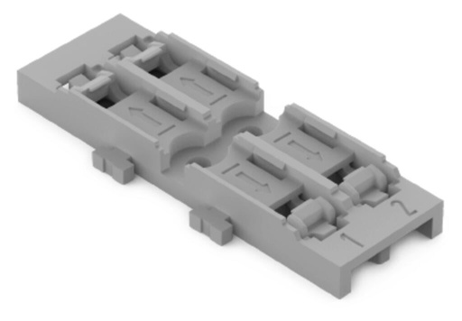 [WAG101195] ADAPTADOR DE FIJACION 2 POLOS PARA BORNA DE CONEXION EN LINEA CON PALANCA COLOR GRIS (WAG101195 / 221-2522)