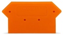 PLACA FINAL E INTERMEDIA PARA BORNERA 282-6XX ESPESOR 4MM COLOR NARANJA (WAG100051 / 282-317)